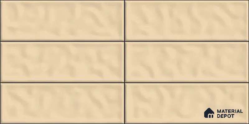 Subway Wall Tile TL 12968 Stack Bond Crema 2 ft x 1 ft Ceramic Glossy Finish - 9 mm | Suitable For Living Room, Dining & Bathroom Walls