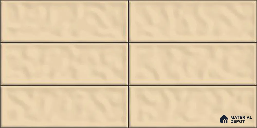 Subway Wall Tile TL 12968 Stack Bond Crema 2 ft x 1 ft Ceramic Glossy Finish - 9 mm | Suitable For Living Room, Dining & Bathroom Walls