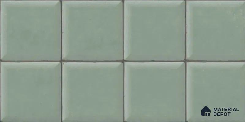 Faux Subway Wall Tile TL 07515 C  Plaid Deep Aqua 2 ft x 1 ft Ceramic Glossy Finish - 8 mm | Suitable for Bathroom, Kitchen backsplash | Please Expect a Slight Variation of Pattern (Sample)