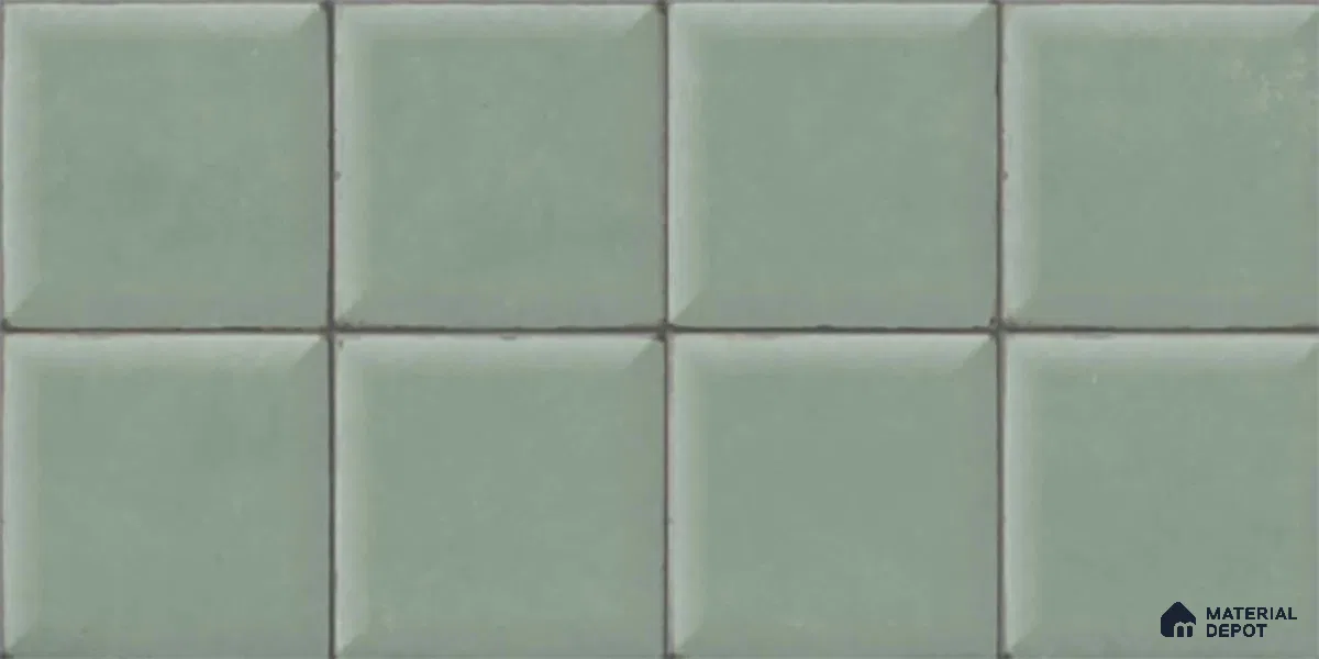 Faux Subway Wall Tile TL 07515 C  Plaid Deep Aqua 2 ft x 1 ft Ceramic Glossy Finish - 8 mm | Suitable for Bathroom, Kitchen backsplash | Please Expect a Slight Variation of Pattern (Sample)