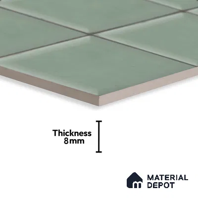 Faux Subway Wall Tile TL 07515 C  Plaid Deep Aqua 2 ft x 1 ft Ceramic Glossy Finish - 8 mm | Suitable for Bathroom, Kitchen backsplash | Please Expect a Slight Variation of Pattern (Sample)