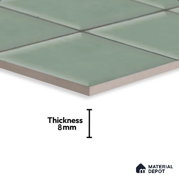 Faux Subway Wall Tile TL 07515 C  Plaid Deep Aqua 2 ft x 1 ft Ceramic Glossy Finish - 8 mm | Suitable for Bathroom, Kitchen backsplash | Please Expect a Slight Variation of Pattern (Sample)