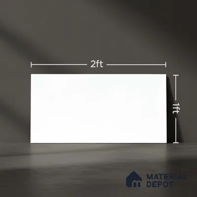 Marble Look Wall Tile TL 10556 Super White | 2 ft x 1 ft Matte Finish | Ceramic Tile - 9 mm | Suitable For living Room, Bedroom, Bathroom