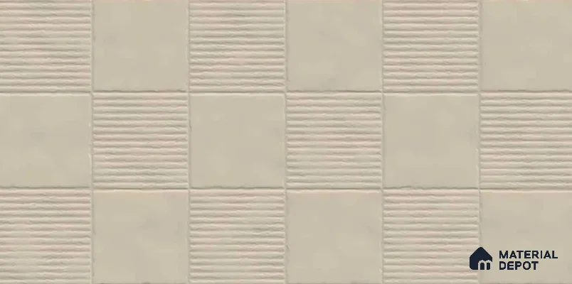 Punch Wall TL 12980 B Linea Square Collection Linea Square Crema 2 ft x 1 ft Ceramic Glossy Finish - 9 mm | Suitable For Kitchen, Bathroom Walls and Backsplashes