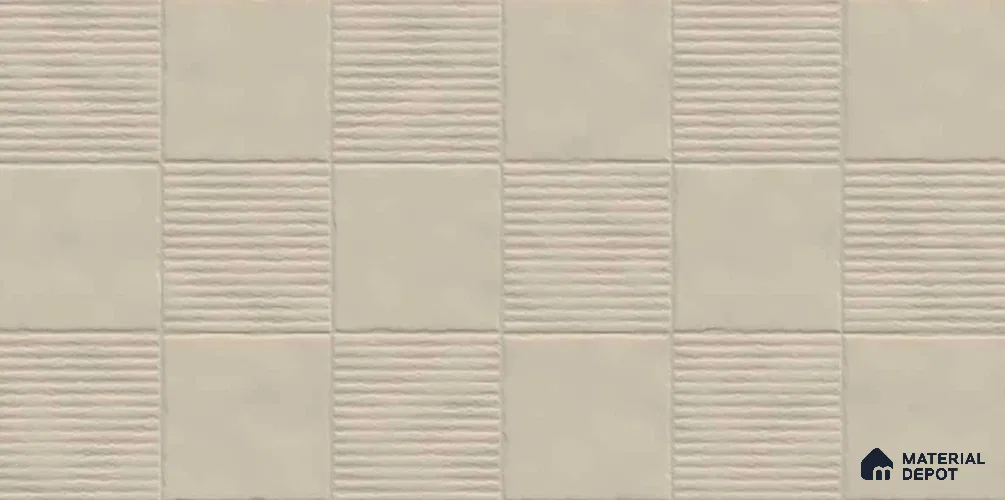 Punch Wall TL 12980 B Linea Square Collection Linea Square Crema 2 ft x 1 ft Ceramic Glossy Finish - 9 mm | Suitable For Kitchen, Bathroom Walls and Backsplashes