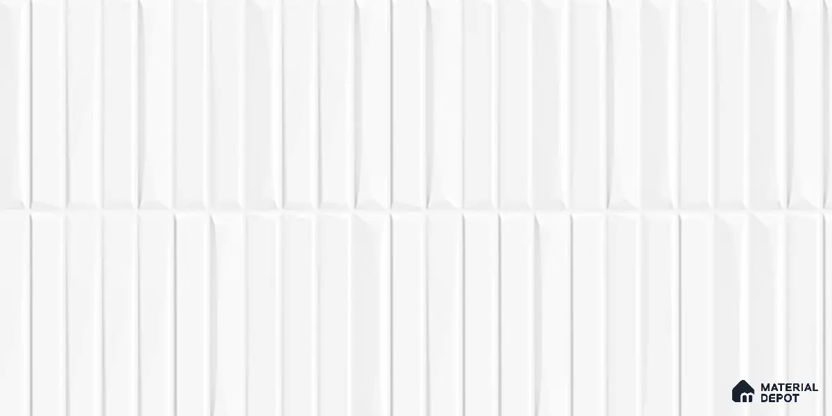 Subway Look Wall Tile TL 10559 Coventry Shinny White 2 ft x 1 ft Glossy Finish Ceramic Tile - 9 mm | Suitable for Kitchen, Bathroom & Dining Area | Please Expect a Slight Variation of Pattern
