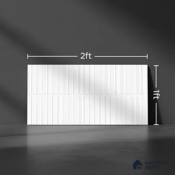 Subway Look Wall Tile TL 10559 Coventry Shinny White 2 ft x 1 ft Glossy Finish Ceramic Tile - 9 mm | Suitable for Kitchen, Bathroom & Dining Area | Please Expect a Slight Variation of Pattern