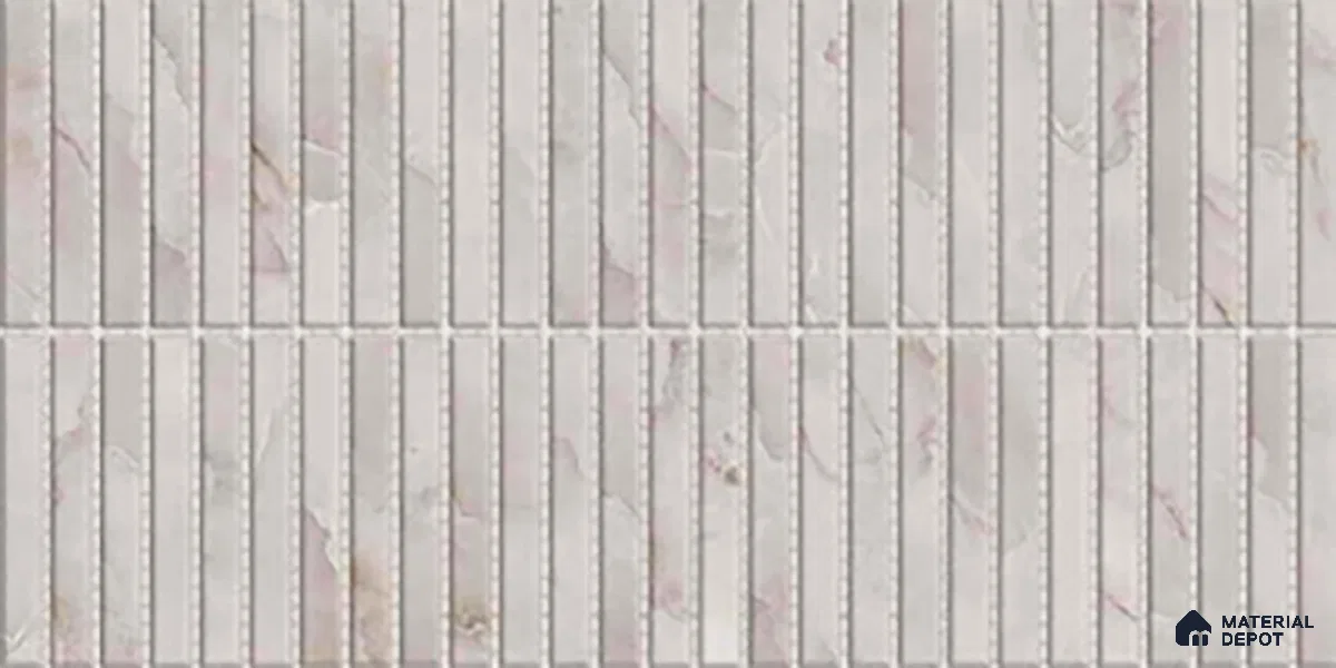 Faux Subway Kitkat Look Wall Tile TL 10532 B Ulrich Onyx HL 1 2 ft x 1 ft Glossy Finish Ceramic Tile - 9 mm | Suitable For Kitchen, Bathroom & Dining Area | Please Expect a Slight Variation of Pattern