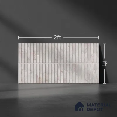 Faux Subway Kitkat Look Wall Tile TL 10532 B Ulrich Onyx HL 1 2 ft x 1 ft Glossy Finish Ceramic Tile - 9 mm | Suitable For Kitchen, Bathroom & Dining Area | Please Expect a Slight Variation of Pattern