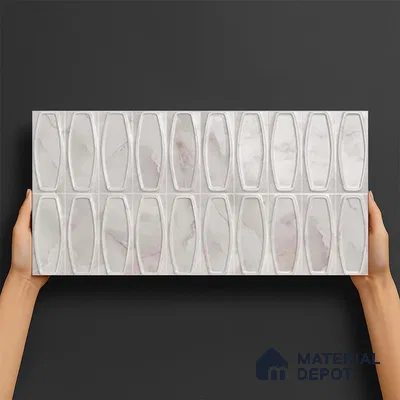 Faux Subway Look Wall Tile TL 10532 C Ulrich Onyx HL 2 2 ft x 1 ft Glossy Finish Ceramic Tile - 9 mm | Suitable for Kitchen, Bathroom & Dining Area | Please Expect a Slight Variation of Pattern