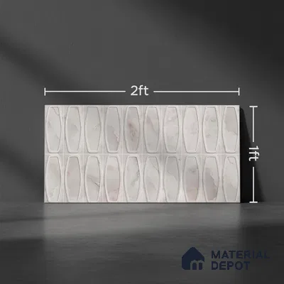 Faux Subway Look Wall Tile TL 10532 C Ulrich Onyx HL 2 2 ft x 1 ft Glossy Finish Ceramic Tile - 9 mm | Suitable for Kitchen, Bathroom & Dining Area | Please Expect a Slight Variation of Pattern