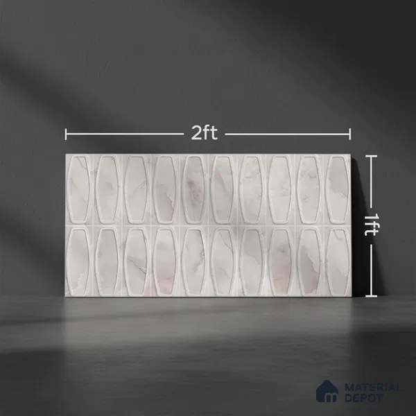 Faux Subway Look Wall Tile TL 10532 C Ulrich Onyx HL 2 2 ft x 1 ft Glossy Finish Ceramic Tile - 9 mm | Suitable for Kitchen, Bathroom & Dining Area | Please Expect a Slight Variation of Pattern