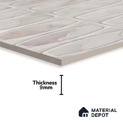 Faux Subway Look Wall Tile TL 10532 C Ulrich Onyx HL 2 2 ft x 1 ft Glossy Finish Ceramic Tile - 9 mm | Suitable for Kitchen, Bathroom & Dining Area | Please Expect a Slight Variation of Pattern