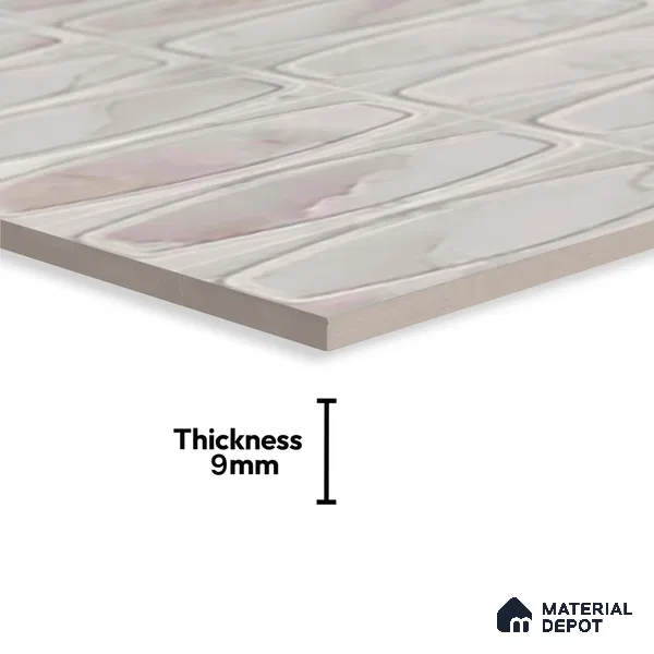 Faux Subway Look Wall Tile TL 10532 C Ulrich Onyx HL 2 2 ft x 1 ft Glossy Finish Ceramic Tile - 9 mm | Suitable for Kitchen, Bathroom & Dining Area | Please Expect a Slight Variation of Pattern