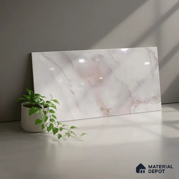 Marble Look Wall Tile TL 10532 Ulrich Onyx 2 ft x 1 ft Glossy Finish Ceramic Tile - 9 mm | Suitable For Bedroom, Bathroom