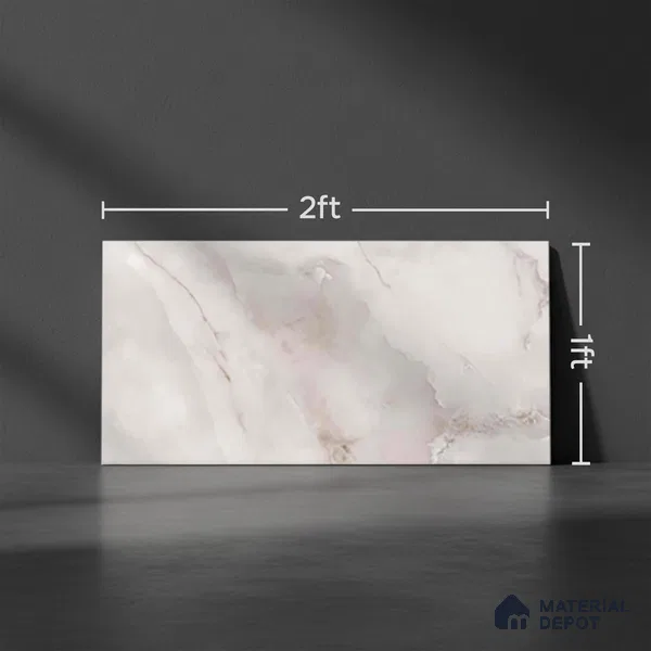 Marble Look Wall Tile TL 10532 Ulrich Onyx 2 ft x 1 ft Glossy Finish Ceramic Tile - 9 mm | Suitable For Bedroom, Bathroom