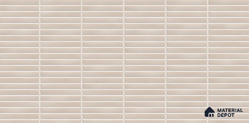 Faux Subway Wall Tile TL 12964 F Brick Line Beige 2 ft x 1 ft Ceramic Glossy Finish - 8 mm | Suitable For Kitchen, Bathroom Walls and Backsplashes| Please Expect a Slight Variation of Pattern