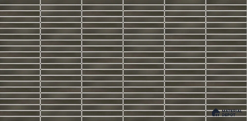 Faux Subway Wall Tile TL 12964 E Brick Line Nero 2 ft x 1 ft Ceramic Glossy Finish - 8 mm | Suitable For Kitchen, Bathroom Walls and Backsplashes| Please Expect a Slight Variation of Pattern