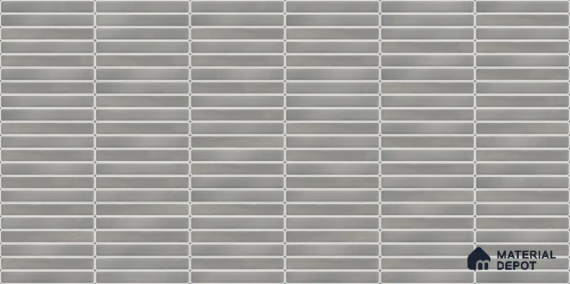 Faux Subway Wall Tile TL 12964 B Brick Line Silver 2 ft x 1 ft Ceramic Glossy Finish - 8 mm | Suitable For Kitchen, Bathroom Walls and Backsplashes| Please Expect a Slight Variation of Pattern