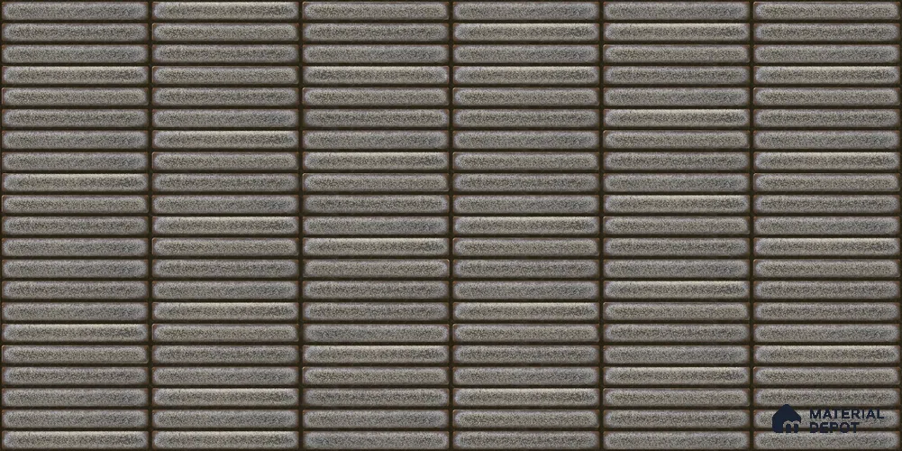 Faux Subway Wall Tile TL 12963 C Brick Line Grey 2 ft x 1 ft Ceramic Glossy Finish - 8 mm | Suitable For Kitchen, Bathroom Walls and Backsplashes| Please Expect a Slight Variation of Pattern