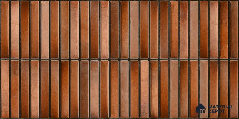 Faux Subway Wall Tile TL 05376 AL Amoretta Flame 2 ft x 1 ft Ceramic Glossy Finish - 8 mm | Suitable For Kitchen, Bathroom Walls and Backsplashes| Please Expect a Slight Variation of Pattern