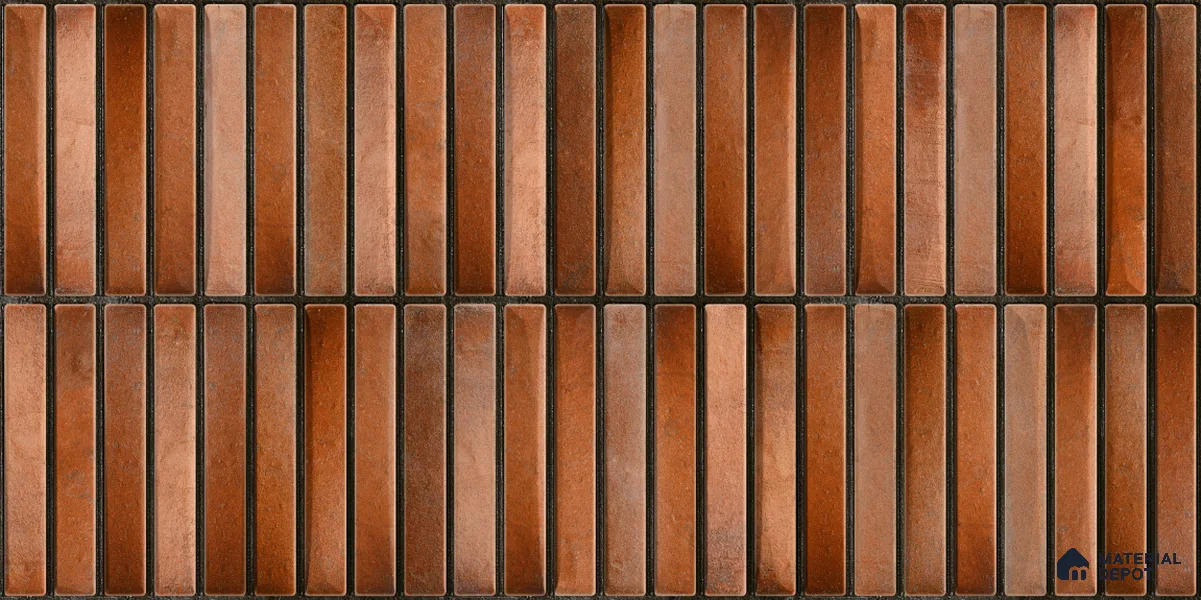 Faux Subway Wall Tile TL 05376 AL Amoretta Flame 2 ft x 1 ft Ceramic Glossy Finish - 8 mm | Suitable For Kitchen, Bathroom Walls and Backsplashes| Please Expect a Slight Variation of Pattern