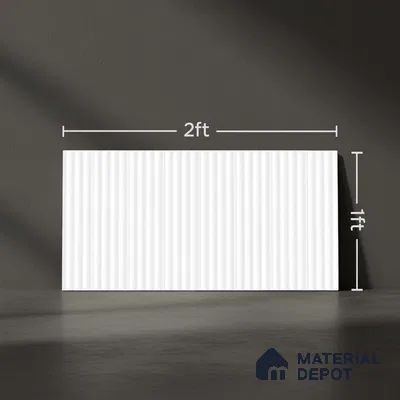 Faux Subway Wall Tile TL 10557 Quimper Shiny White 2 ft x 1 ft Glossy Finish Ceramic Tile - 9 mm | Suitable for Kitchen, Bathroom & Dining Area | Please Expect a Slight Variation of Pattern