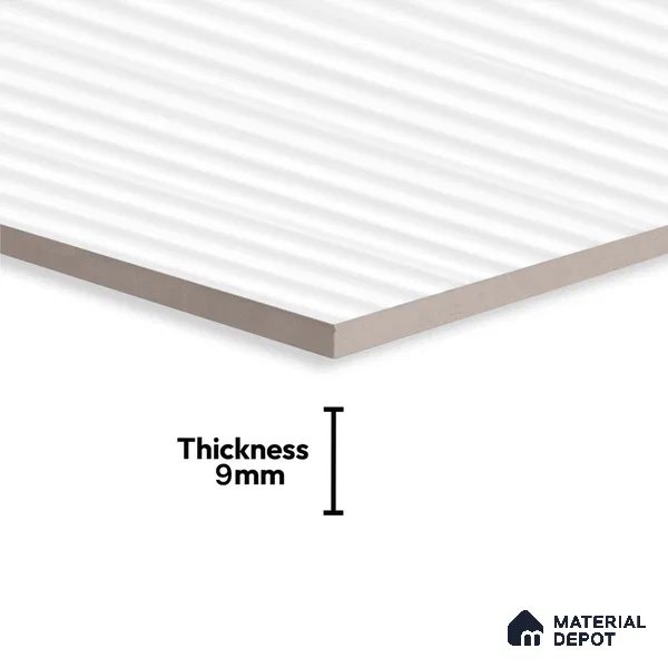 Faux Subway Wall Tile TL 10557 Quimper Shiny White 2 ft x 1 ft Glossy Finish Ceramic Tile - 9 mm | Suitable for Kitchen, Bathroom & Dining Area | Please Expect a Slight Variation of Pattern