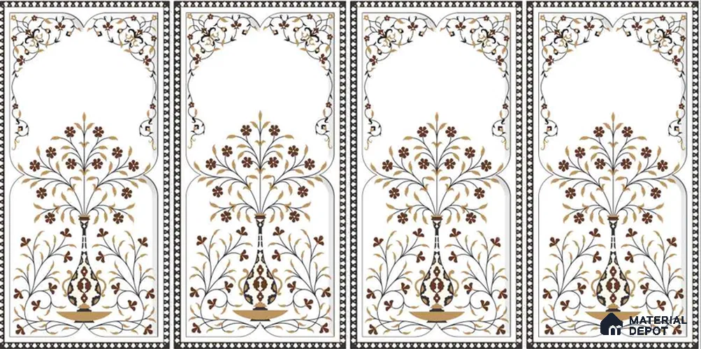 Highlighter Wall TL 12978 Mosaic Bloom Collection Mosaic Bloom White HL 2 ft x 1 ft Ceramic Glossy Finish - 9 mm | Suitable For Kitchen, Bathroom Walls and Backsplashes