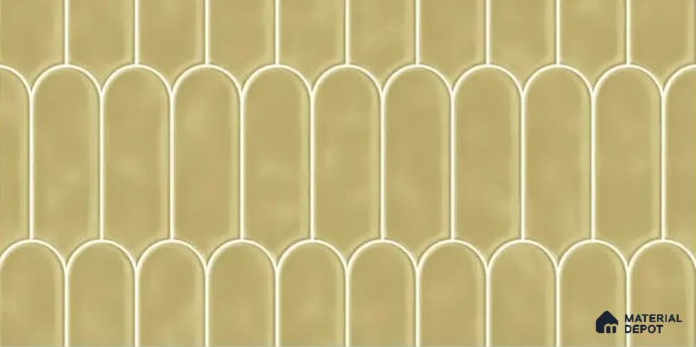 Faux Subway Wall Tile TL 07866 D Sunlit Peel 2 ft x 1 ft Ceramic Glossy Finish - 9 mm | Suitable for Kitchen, Bathroom & Balcony Walls | Minimum 2-3 mm Spacer Mandatory for Installation | Please Expect a Slight Variation of Pattern