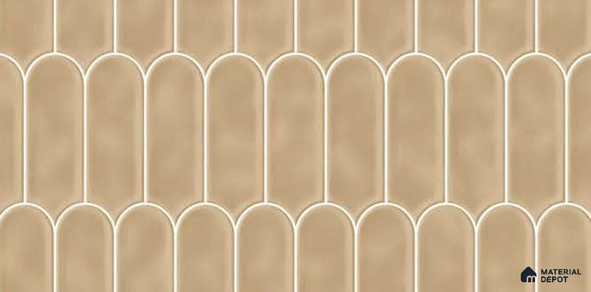 Wall Tile TL 07866 Warm Subtle 2 ft x 1 ft Ceramic Glossy Finish - 9 mm | Suitable for Kitchen, Bathroom & Balcony Walls | Please Expect a Slight Variation of Pattern