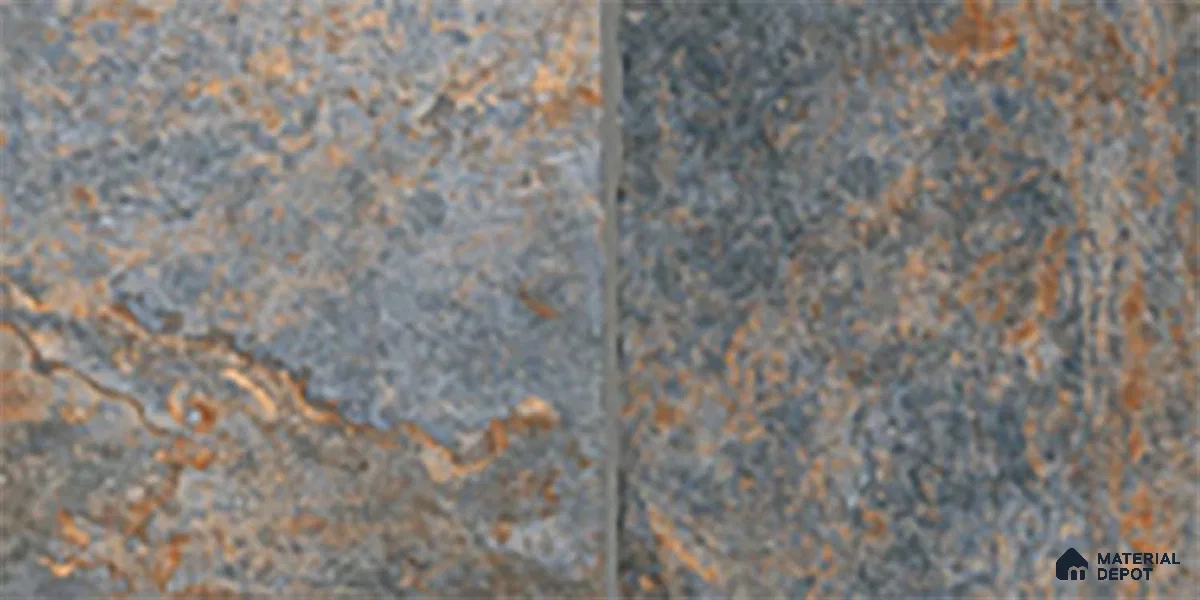 Stone Look Floor Tile TL 10431 B Slate Stone Azure-C 2 ft x 1 ft Matte Finish Vitrified Tile - 12 mm | Suitable For living Room, Bedroom, Bathroom