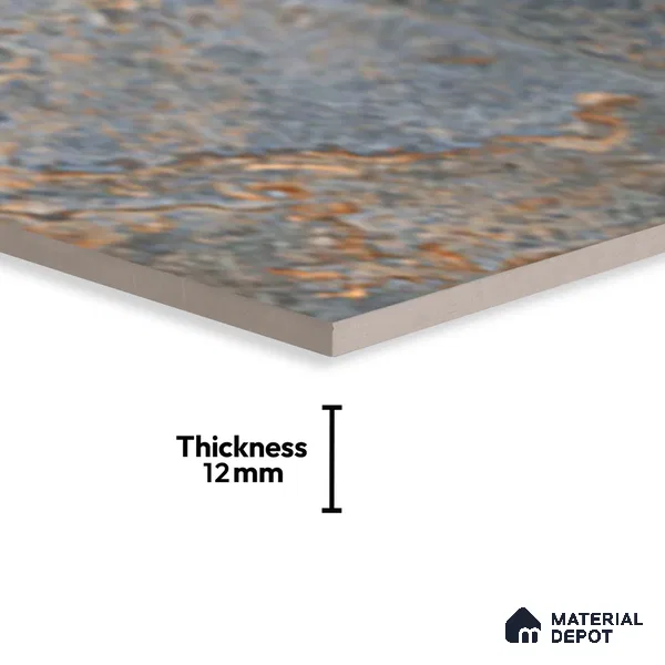 Stone Look Floor Tile TL 10431 B Slate Stone Azure-C 2 ft x 1 ft Matte Finish Vitrified Tile - 12 mm | Suitable For living Room, Bedroom, Bathroom
