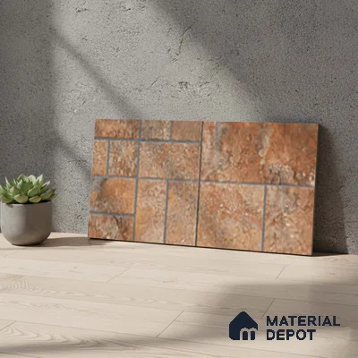 Stone Look Floor Tile TL 10380 B Aspire Brown 2 ft x 1 ft Matte Finish Vitrified Tile - 12 mm | Suitable For living Room, Bedroom, Bathroom