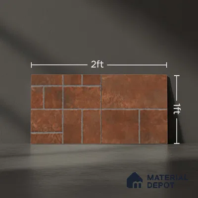 Stone Look Floor Tile TL 10380 C Aspire Cotto 2 ft x 1 ft Matte Finish Vitrified Tile - 12 mm | Suitable For living Room, Bedroom, Bathroom