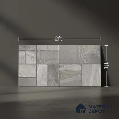 Stone Look Floor Tile TL 10380 F Aspire Grist 2 ft x 1 ft Matte Finish Vitrified Tile - 12 mm | Suitable For living Room, Bedroom, Bathroom