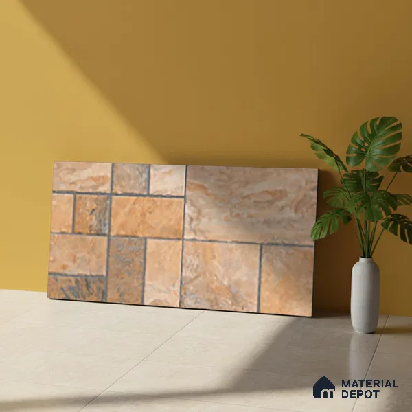 Stone Look Floor Tile TL 10380 G Aspire Natural 2 ft x 1 ft Matte Finish Vitrified Tile - 12 mm | Suitable For living Room, Bedroom, Bathroom