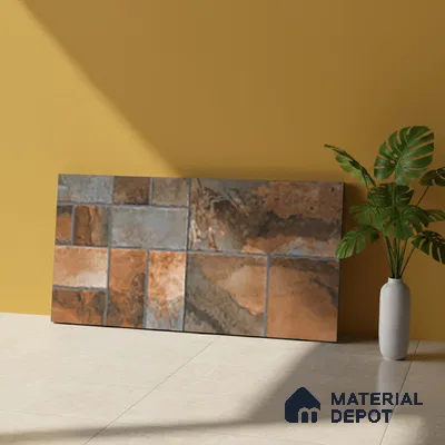 Stone Look Floor Tile TL 10380 H Aspire Rust 2 ft x 1 ft Matte Finish Vitrified Tile - 12 mm | Suitable For living Room, Bedroom, Bathroom