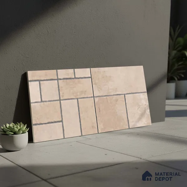 Stone Look Floor Tile TL 10380 J Aspire Wheat 2 ft x 1 ft Matte Finish Vitrified Tile - 12 mm | Suitable For living Room, Bedroom, Bathroom