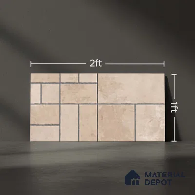 Stone Look Floor Tile TL 10380 J Aspire Wheat 2 ft x 1 ft Matte Finish Vitrified Tile - 12 mm | Suitable For living Room, Bedroom, Bathroom