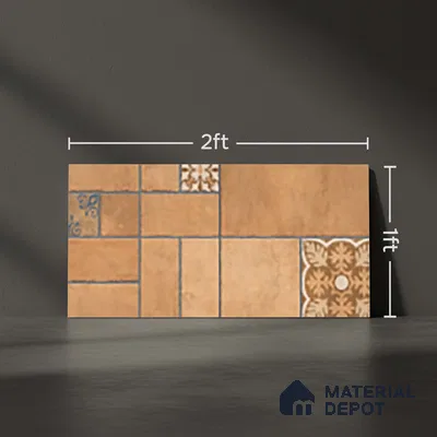 Stone Look Floor Tile TL 10380 K Aspire Oro 2 ft x 1 ft Matte Finish Vitrified Tile - 12 mm | Suitable For living Room, Bedroom, Bathroom