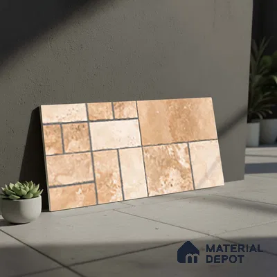 Stone Look Floor Tile TL 10380 Aspire Beige 2 ft x 1 ft Matte Finish Vitrified Tile - 12 mm | Suitable For living Room, Bedroom, Bathroom