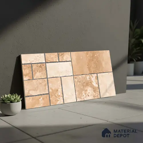Stone Look Floor Tile TL 10380 Aspire Beige 2 ft x 1 ft Matte Finish Vitrified Tile - 12 mm | Suitable For living Room, Bedroom, Bathroom