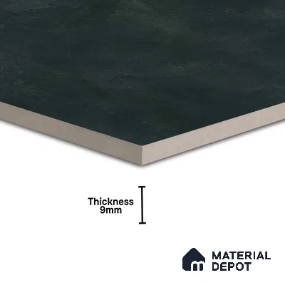 Floor & Wall Tile TL 07966 Emerald Nero 2 ft x 2 ft Vitrified Matte Finish - 9 mm | Suitable for Living Room & Bedroom