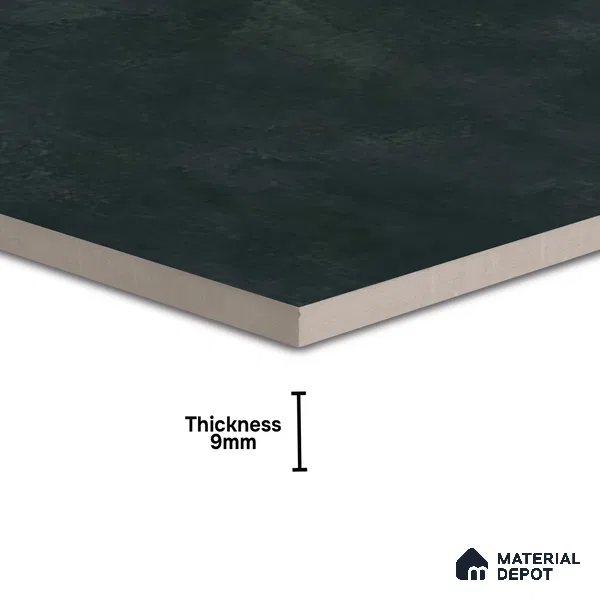 Floor & Wall Tile TL 07966 Emerald Nero 2 ft x 2 ft Vitrified Matte Finish - 9 mm | Suitable for Living Room & Bedroom