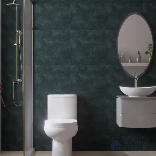 Floor & Wall Tile TL 07966 Emerald Nero 2 ft x 2 ft Vitrified Matte Finish - 9 mm | Suitable for Living Room & Bedroom