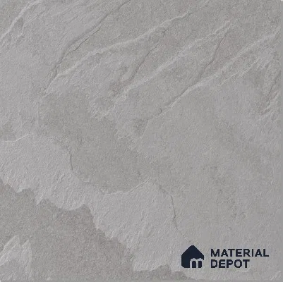 Stone Floor Tile TL 07885 C Oxford Grey 2 ft x 2 ft Matte Finish Anti Skid Vitrified Tile - 12 mm | 5 Random Design | Suitable for Balcony, Terrace & Coutyard