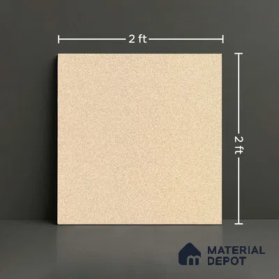 Stone Floor Tile TL 10488 D Dense Sahara 2 ft x 2 ft Matte Finish Anti Skid Outdoor Parking Vitrified Tile - 16 mm  | Suitable for Parking, Balcony, Terrace & Coutyard