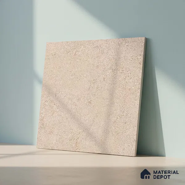 Stone Floor Tile TL 07666 B Prime Rialto Beige 2 ft x 2 ft Punch Finish Vitrified Fullbody  Tile - 16 mm | Suitable for Living Room, Bedroom & Bathroom (Sample)