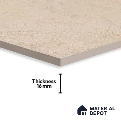 Stone Floor Tile TL 07666 B Prime Rialto Beige 2 ft x 2 ft Punch Finish Vitrified Fullbody  Tile - 16 mm | Suitable for Living Room, Bedroom & Bathroom (Sample)